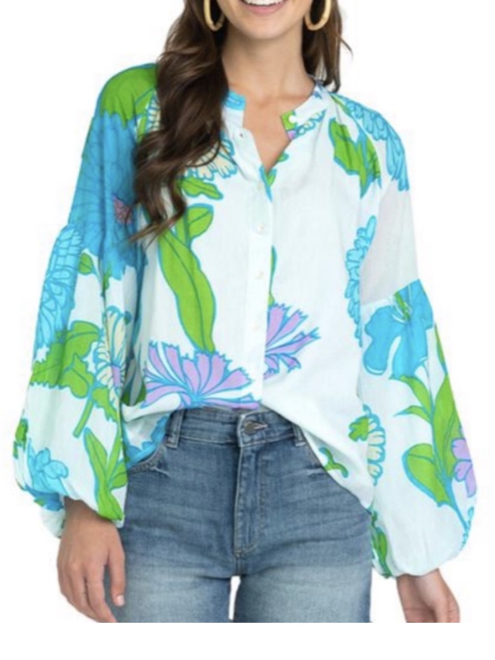 Olivia James the Label floral top sz large